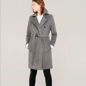Everlane wool and cashmere trench coat xs grey
